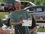 Kent Appleby displays his award for 1st Place overall weight in the Pro Class (38 lb, 5 oz).