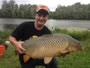 Caleb Kohler with a 23+ lb common caught during the 3rd annual Advanced Strategies Adventures Carp Tournament in Baldwinsville, NY.