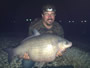 Derek deRous with a 34.0 lb smallmouth buffalo--the first of the Lake Fork Carp and Buffalo Challenge. Lake Fork, TX