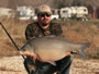 Derek deRous (peg 18) with a 49.1 lb smallmouth buffalo. Lake Fork, TX