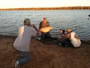 Mario Damian (peg 17) poses with his Lake Fork record-breaking smallmouth buffalo, 58 lb, 1 oz