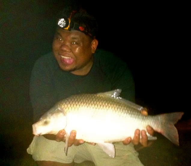 Josef Raguro with one of his many smallmouth buffalo caught during session 3 of the Wild Carp Club of North Texas