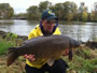 Vinny Jeffreys with a 22.10 lb common from he 2011 Wild Carp Fall Qualifier.