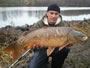 Mark Reece with a 16.15 lb mirror carp--the largest so far of the '12 Wild Carp Fall Qualifier.