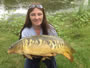 Renee Murtaugh with a 12.7 lb mirror carp caught during hour 5. Unfortunately, this is not a prize winner, but it's definitely one of the nicest fish of the day!