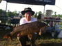 Richard Somerville with a 13+ lb mirror carp caught during day 1 of the Wild Carp Classic.