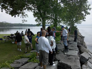 Carp angling demonstration for Syracuse high school students at Onondaga Lake Park in neighboring Liverpool, NY. The kids had a blast while learning a lot about carp and catch and release angling!