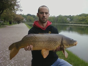 Jason Carl with a common caught during the innaugural season of Wild Carp Club of New England