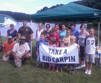Mike Turpin has hosted two _Take a Kid Carpin_events and looks forward to hosting more.